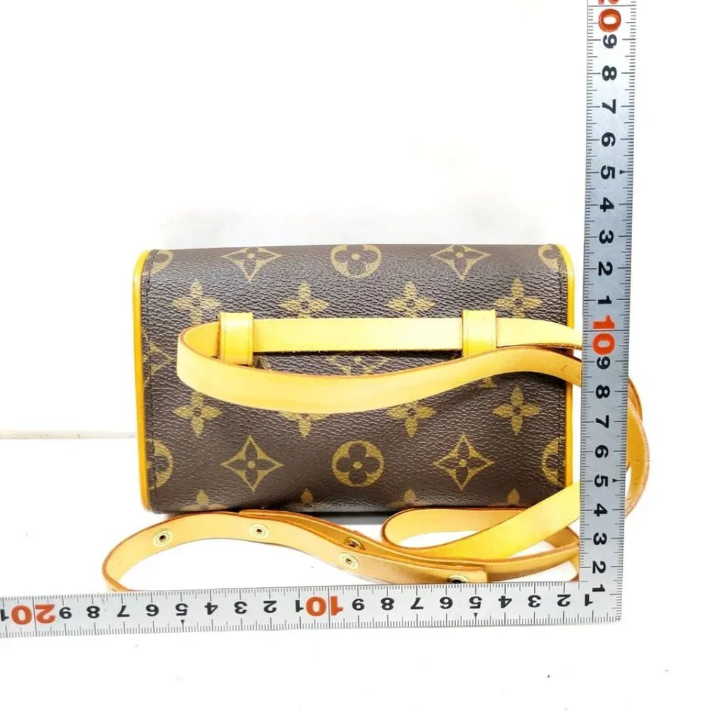 Louis Vuitton LV Shoulder Bag Pochette Florentine Brown Monogram 650-052125